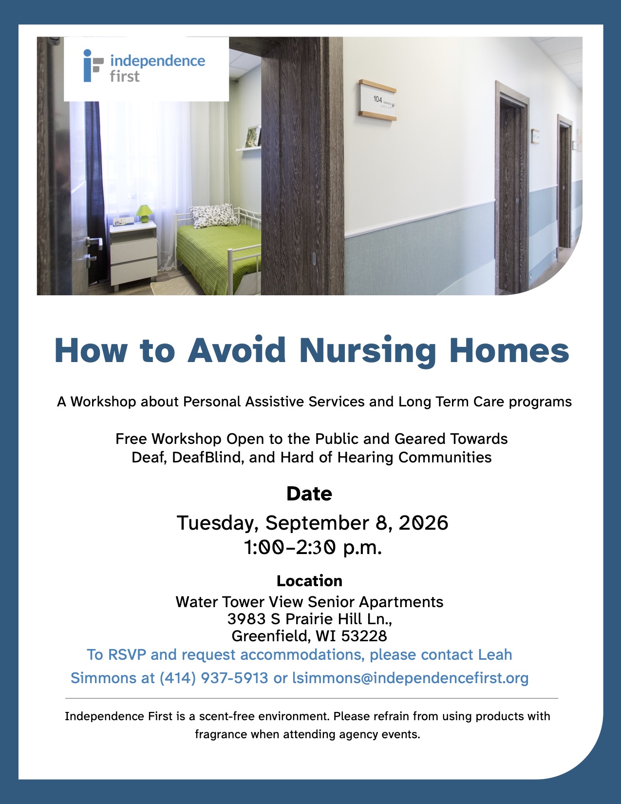 Avoid Nursing Home Presentation at WTV flyer