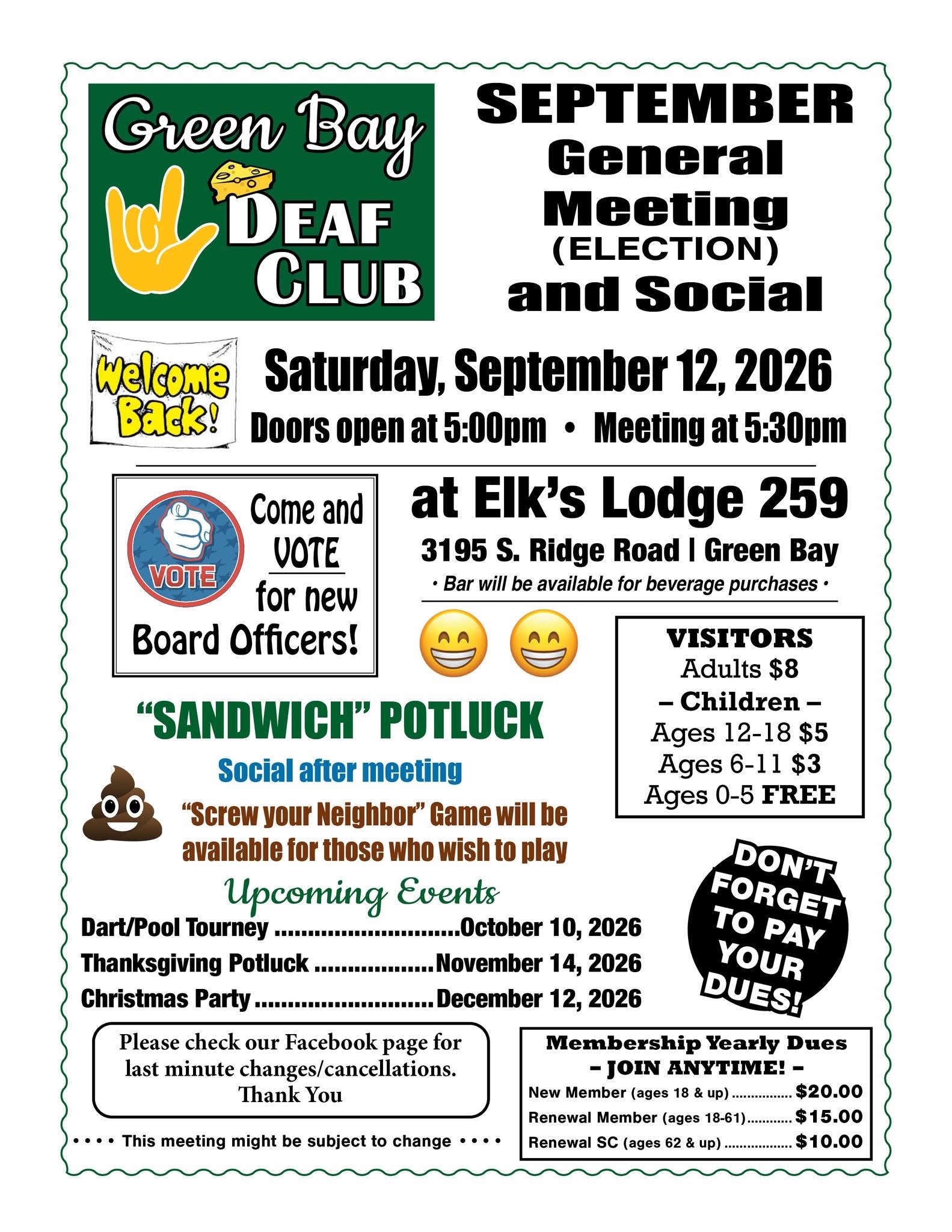 GBDC General Meeting (Edictions) flyer