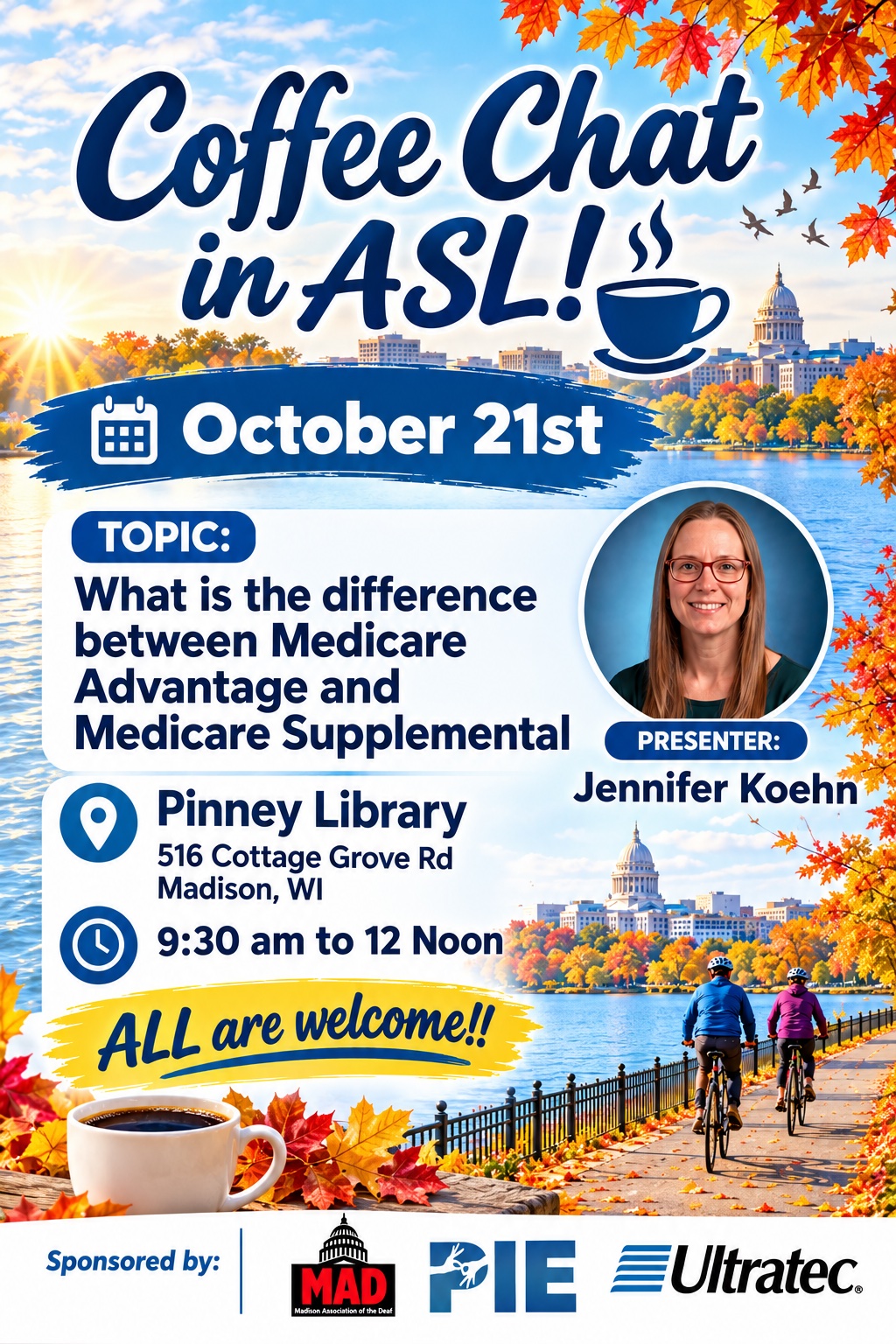 Coffee Chat in ASL - Medicare Advantage vs. Medicare Supplemental flyer