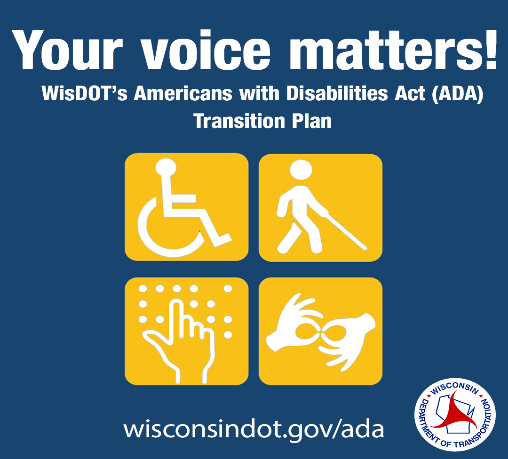 WisDOT 2026 ADA Transition Plan Request for Public Comment flyer