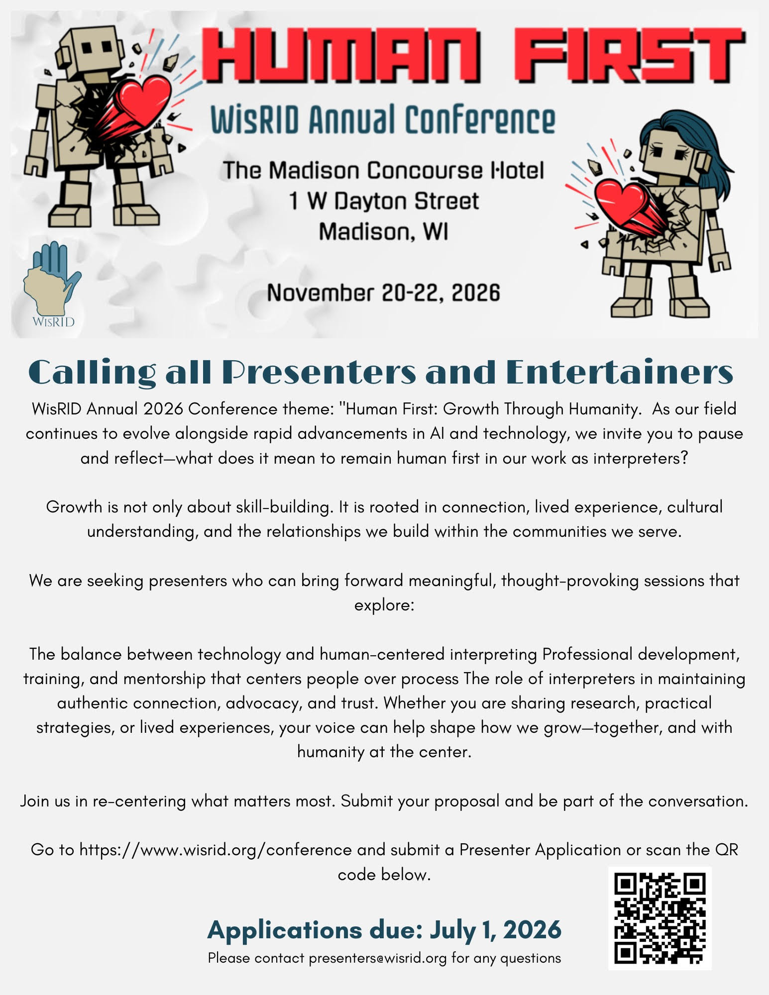 WisRID Annual Conference - Call for Presenters and Entertainers