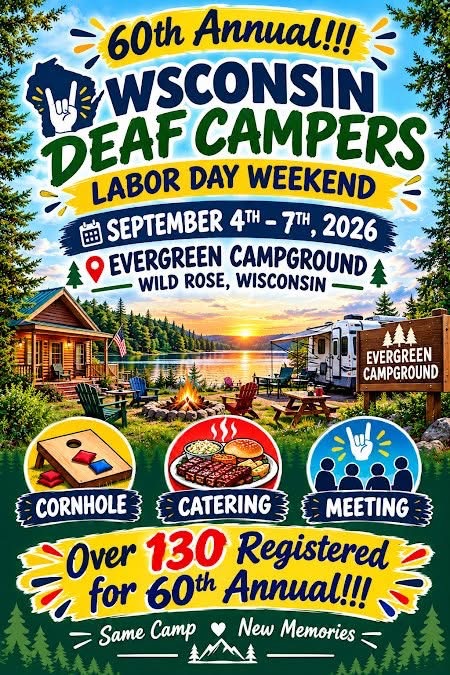 Wis Deaf Campers Labor Day weekend flyer