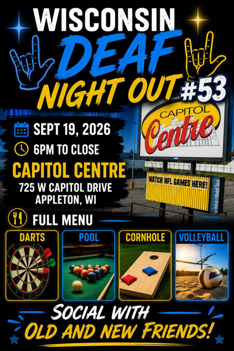 Wisconsin Deaf Night Out #53 flyer