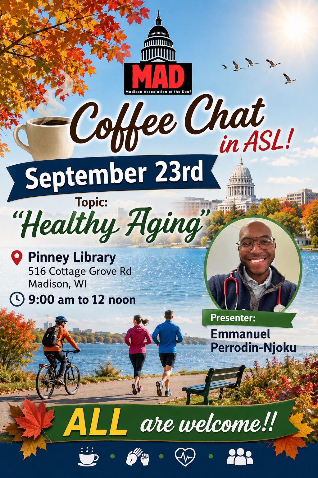 MAD September Coffee Chat flyer