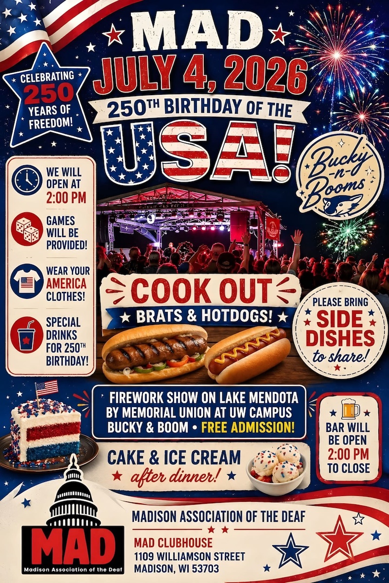 MAD 4th of July Celebration flyer