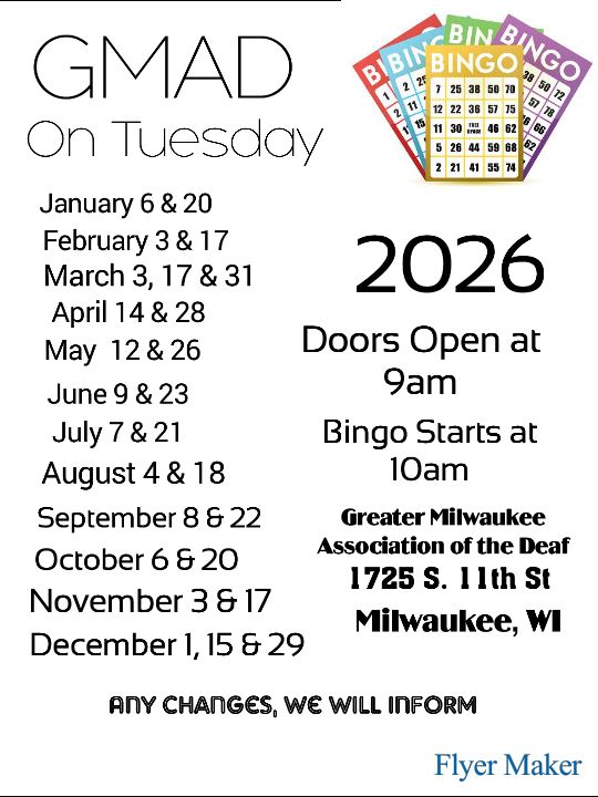 WADEvent 26Year GMAD Bingo