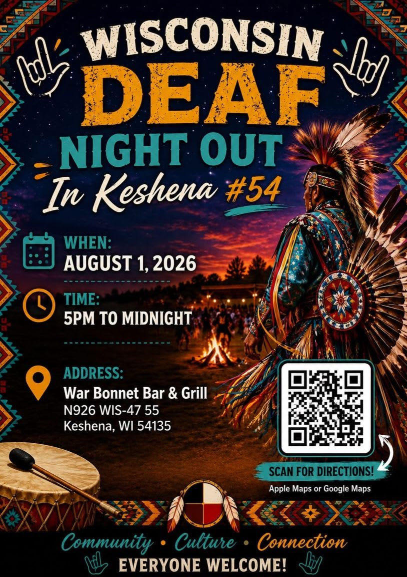 Deaf Night Out - Keshena flyer